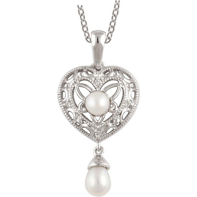 sterling silver pearl pendant