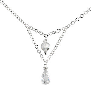 Dangle cubic zirconia Pendant