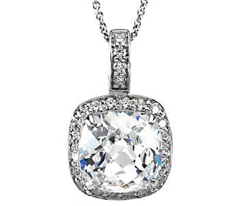 Antique Cushion cut CZ Pendant