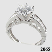 14k Gold 2CTW Cubic Zirconia Antique Baguette Ring 14k Gold 2CTW Cubic Zirconia Antique Baguette Ring
