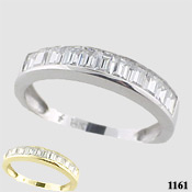 14k Gold CZ/Cubic Zirconia Baguette Anniversary Ring