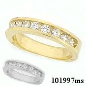 14k Gold CZ/Cubic Zirconia 10 Stone Channel Band Ring Solid 14k Gold! 14k Gold CZ/Cubic Zirconia 10 Stone Channel Band Ring Solid 14k Gold!