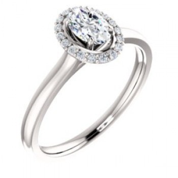 14k Gold CZ Cubic Zirconia Halo Style Asscher Cut Solitaire Engagement Ring
