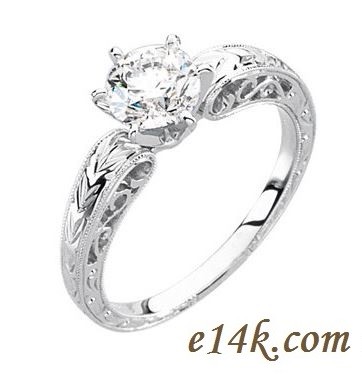 14k Gold Hand-Carved Antique Vintage Filigree Wedding Band