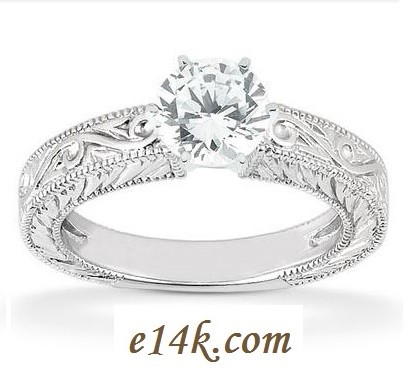 14k Gold Hand-Crafted Antique Victorian Wedding Band