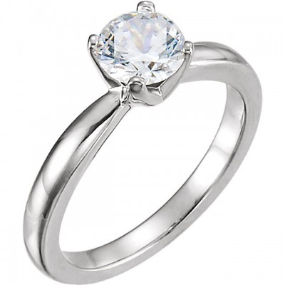 14k Gold Solstice CZ/Cubic Zirconia Solitaire Engagement Ring
