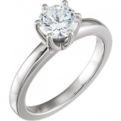 14k Gold Solstice CZ/Cubic Zirconia Solitaire Engagement Ring