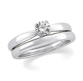 14k Gold Solstice CZ/Cubic Zirconia Solitaire Engagement Ring