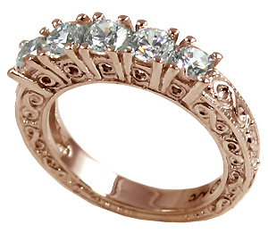 14k Rose Gold AntiqueFancy Wedding/Anniversary Band Ring 14k Rose Gold AntiqueFancy Wedding/Anniversary Band Ring - Product Image