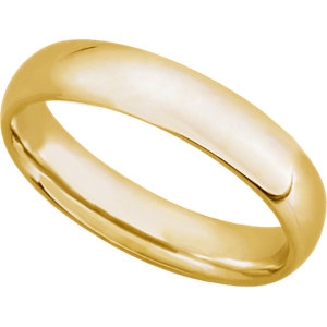 14k Solid Gold 4mm Wedding Band / Ring Solid 14k Gold