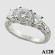 14k Gold 2.25 ctw 3 Stone Victorian CZ Cubic Zirconia Ring