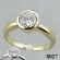 14k Gold Russian CZ/Cubic Zirconia Bezel Engagement Ring