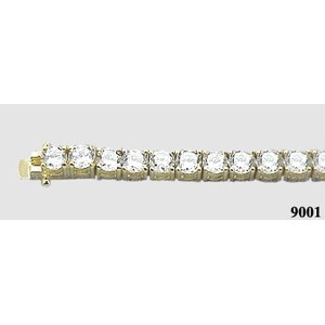14k Gold Cubic Zirconia Bracelets