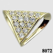 14k Gold Fancy Omega Slide CZ Cubic Zirconia Pendant 14k Gold Fancy Omega Slide CZ Cubic Zirconia Pendant - Product Image