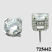 14k Gold 2ctw Antique/Victorian CZ Cubic Zirconia Earrings