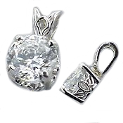 Solid 950 Platinum Antique Scroll Pendant Solid 950 Platinum Antique Scroll Pendant - Product Image