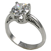 Platinum Antique Scroll Solitaire Engagement Ring Platinum Antique Scroll Solitaire Engagement Ring - Product Image