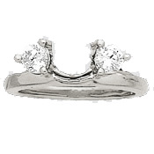 Sterling Silver Enhancer CZ/Cubic Zirconia Engagement Ring Wrap Sterling Silver Enhancer CZ/Cubic Zirconia Engagement Ring Wrap