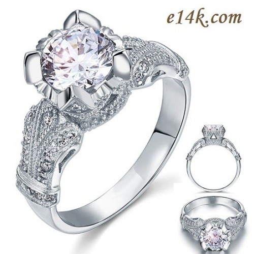 .925 Sterling Silver 2.25 cttw Round Brilliant CZ Cubic Zirconia