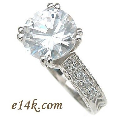 HUGE Sterling Silver 4.00cttw Fancy Antique Inspired Victorian CZ Cubic Zirconia Ring
