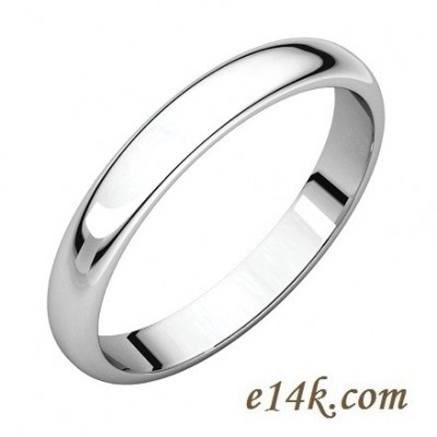 Solid Sterling Silver Classic Style Wedding Band Ring - Product Image