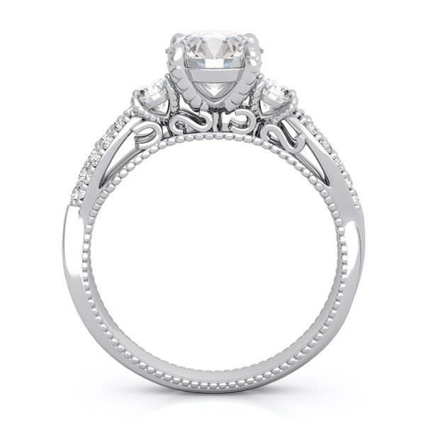 Sterling Silver 2.00 cttw Round Brilliant Cubic Zirconia Wedding Engagement CZ Ring and Band