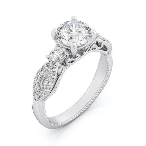 Sterling Silver 2.00 cttw Round Brilliant Cubic Zirconia Wedding Engagement CZ Ring and Band
