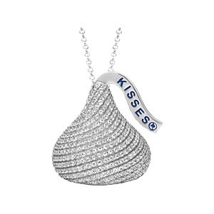 Sterling Silver Russian CZ HERSHEY'S KISSES® Pendant w/ Chain Sterling Silver Russian CZ HERSHEY'S KISSES® Pendant w/ Chain - Product Image
