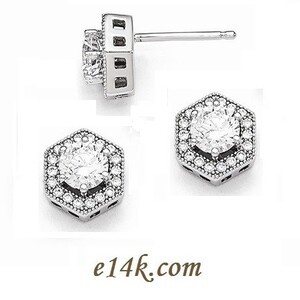 Sterling Silver Cubic Zirconia Earrings