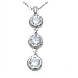 Sterling Silver Cubic Zirconia Pendants