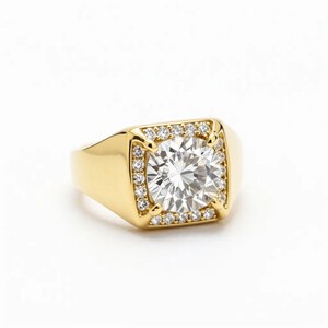 Sterling Silver Men's Cubic Zirconia Jewelry / Rings