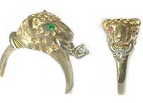 Leopard Ring w/Diamond & Gemstones Leopard Ring w/Diamond & Gemstones